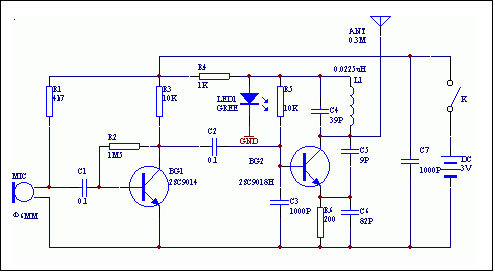 無(wú)線(xiàn)話(huà)筒電路圖